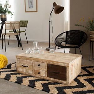 Table basse en bois de manguier pio