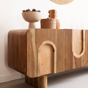 Meuble tv en bois d'acacia tilio