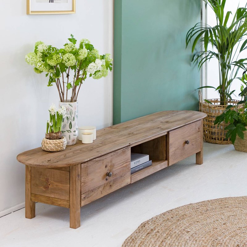 Meuble tv en bois recyclé 185 cm blaise