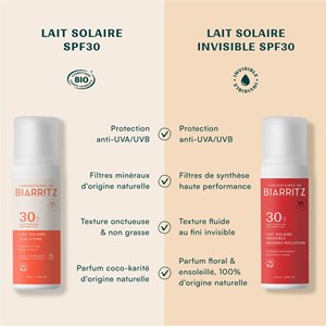 Lait solaire spf30 bio