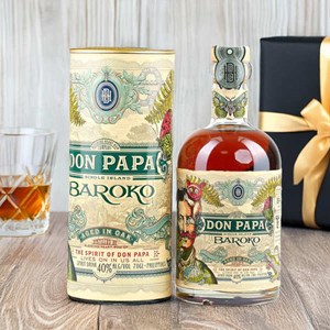 Coffret rhum don papa + 2 verres