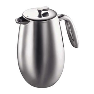 Cafetière à piston double paroi inox 1l