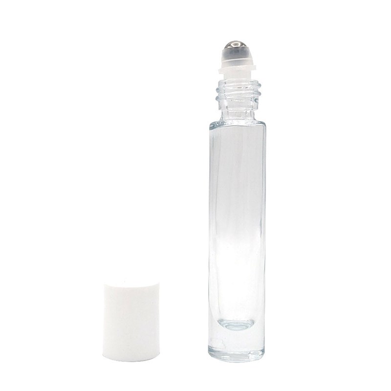 Roll-on en verre transparent et bille in