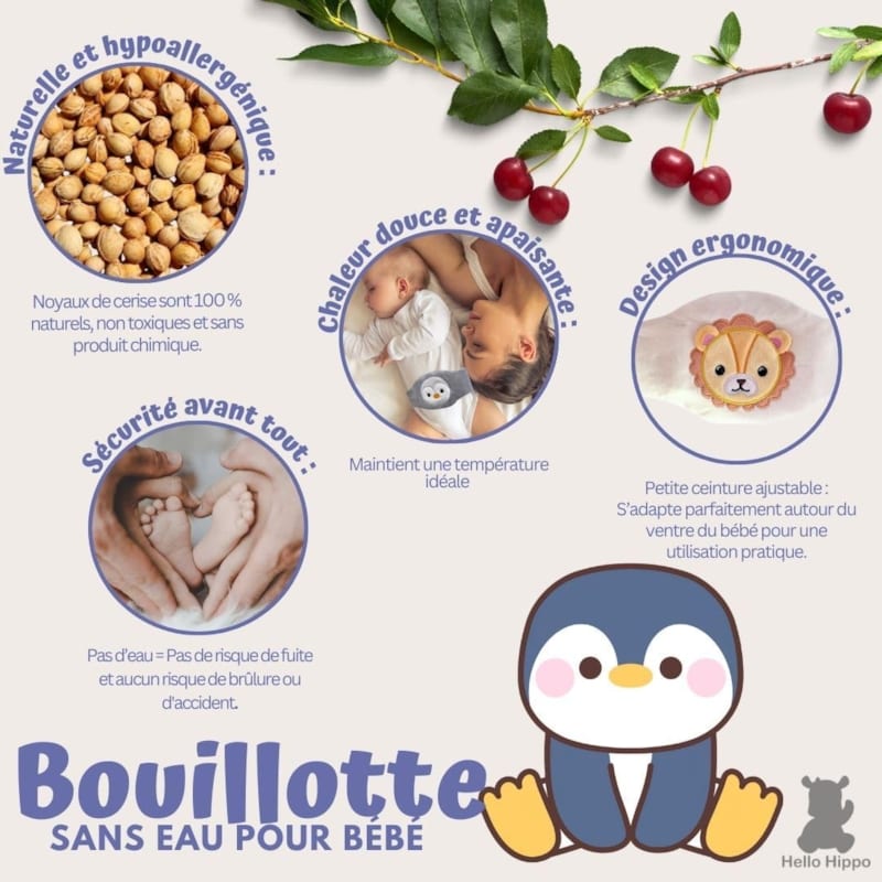 Hello hippo - bouillotte (pingouin) (Hello Hippo) - Image 1