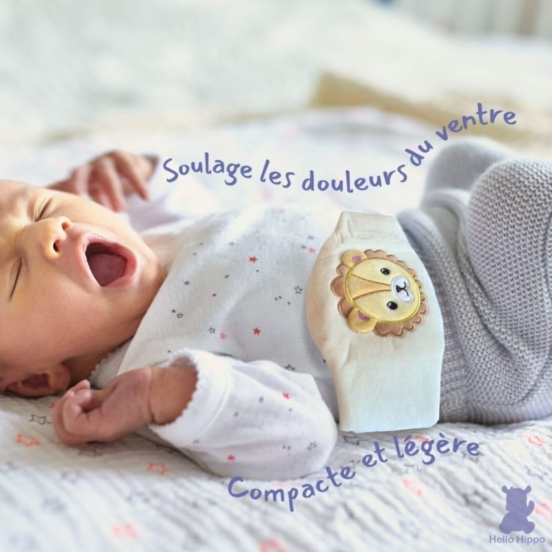 Bouillotte noyaux de cerise bébé (lion) (Hello Hippo) - Image 2