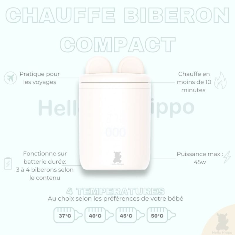 Hello hippo - chauffe-biberon compact (Hello Hippo) - Image 2