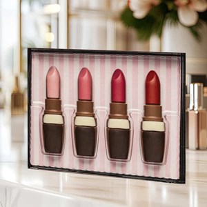 Rouge à lèvres en chocolat au lait