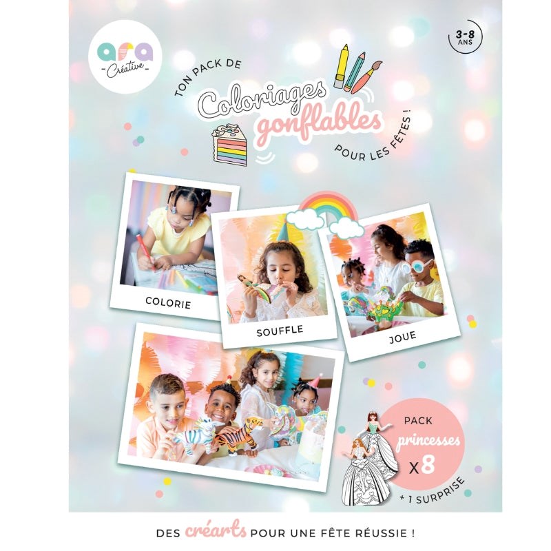 Pack anniversaire x8 princesse