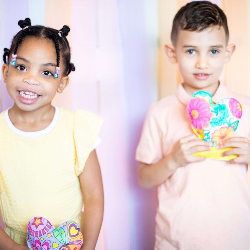 Coloriages gonflables 2 cœurs