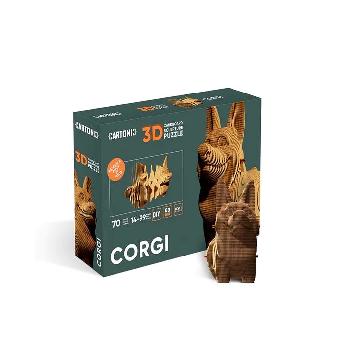 Puzzle 3d cartonic corgi