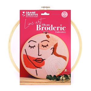 Kit broderie visage line art