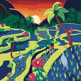 Peinture à numéro avec cadre 30x