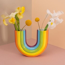Doiy   rainbow vase