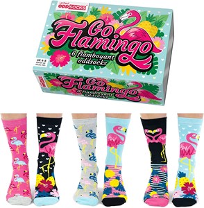 United oddsocks box go flamingo