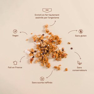 Granochoc - granola enrichi en fer