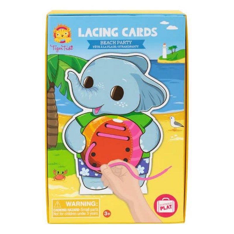Cartes a lacer - fete sur la plage
