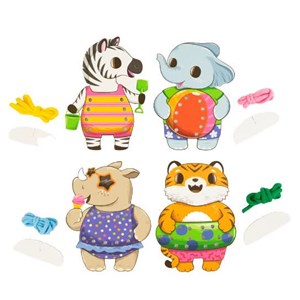 Cartes a lacer - fete sur la plage