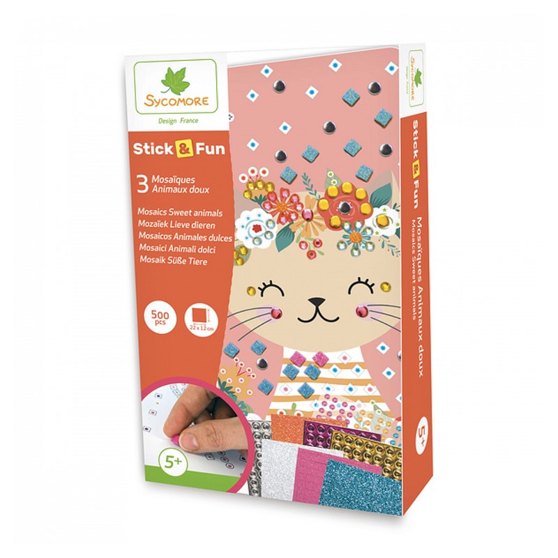 Stick and fun - mosaique animaux doux