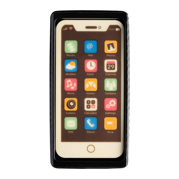 Téléphone en chocolat blanc
