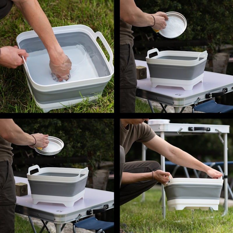 Bassine pliable CAMP4 pour rangement facile - Cuvette pour van aménagé Bassine pliable CAMP4 pour rangement facile - Cuvette pour van aménagé