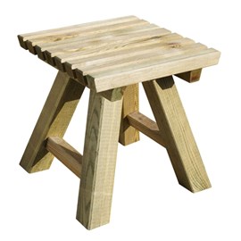 Tabouret carré en bois 4 pieds karel