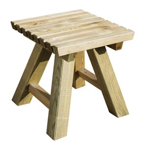 Tabouret carré en bois 4 pieds karel
