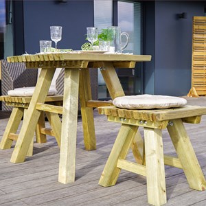 Tabouret carré en bois 4 pieds karel