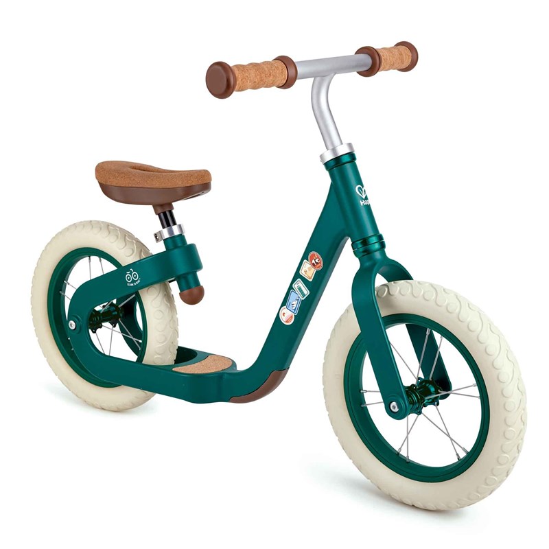 Draisienne verte en métal avec repose p