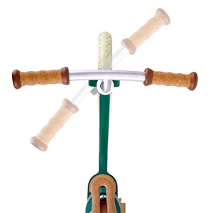 Draisienne verte en métal avec repose p