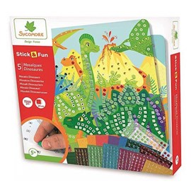 Stick'n fun mosaiques dinosaures