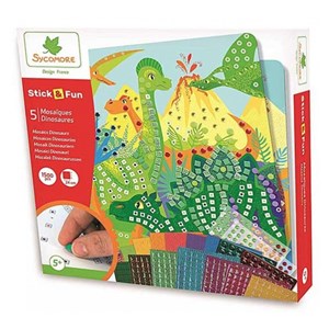 Stick'n fun mosaiques dinosaures
