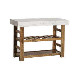 Billot en bois et en marbre