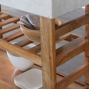 Billot en bois et en marbre