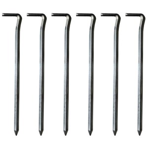6 piquets de tente cao carrés acier 160