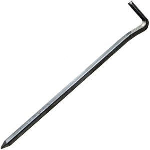 6 piquets de tente cao carrés acier 160mm 5mmø