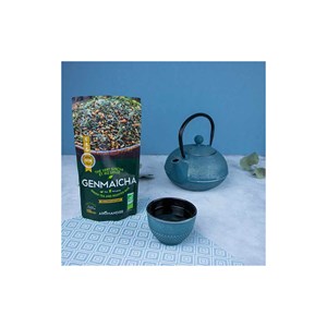 Thé vert genmaicha bio 100g – thé japonais au riz grillé, saveur douce