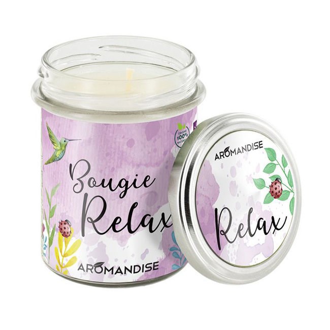 Bougie parfumée relax - 100% végétale -