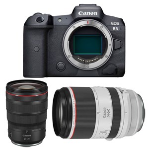 Canon eos r5 + rf 24-70mm f2.8 l is usm + rf 70-200mm f2.8 l is usm