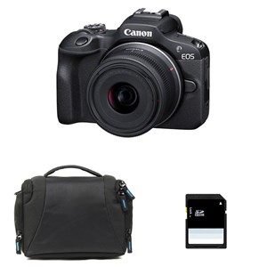 Canon eos r100 + rf-s 18-45mm f4.5-6.3 is stm + sac + carte sd 8 go