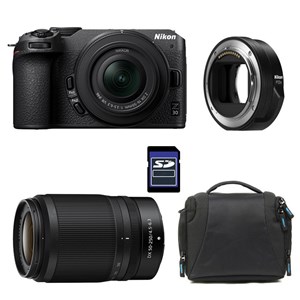 Nikon z30 + z 16-50 + z 50-250 + sac + carte sd 8 go + adaptateur ftz ii