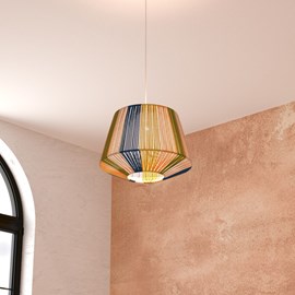 Suspension corde multicolore